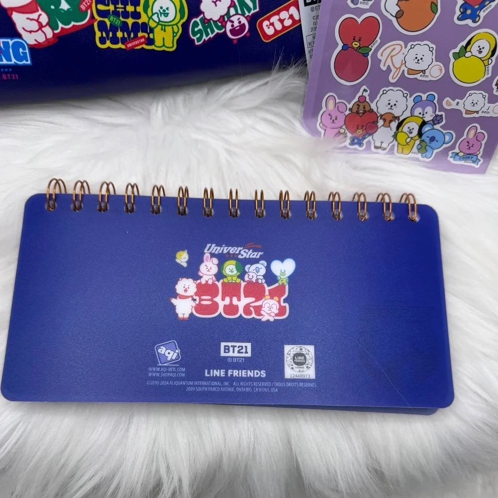 BT21 BTS Weekly Planner, BT21 Pen Case, Stickers set Stationary Bundle